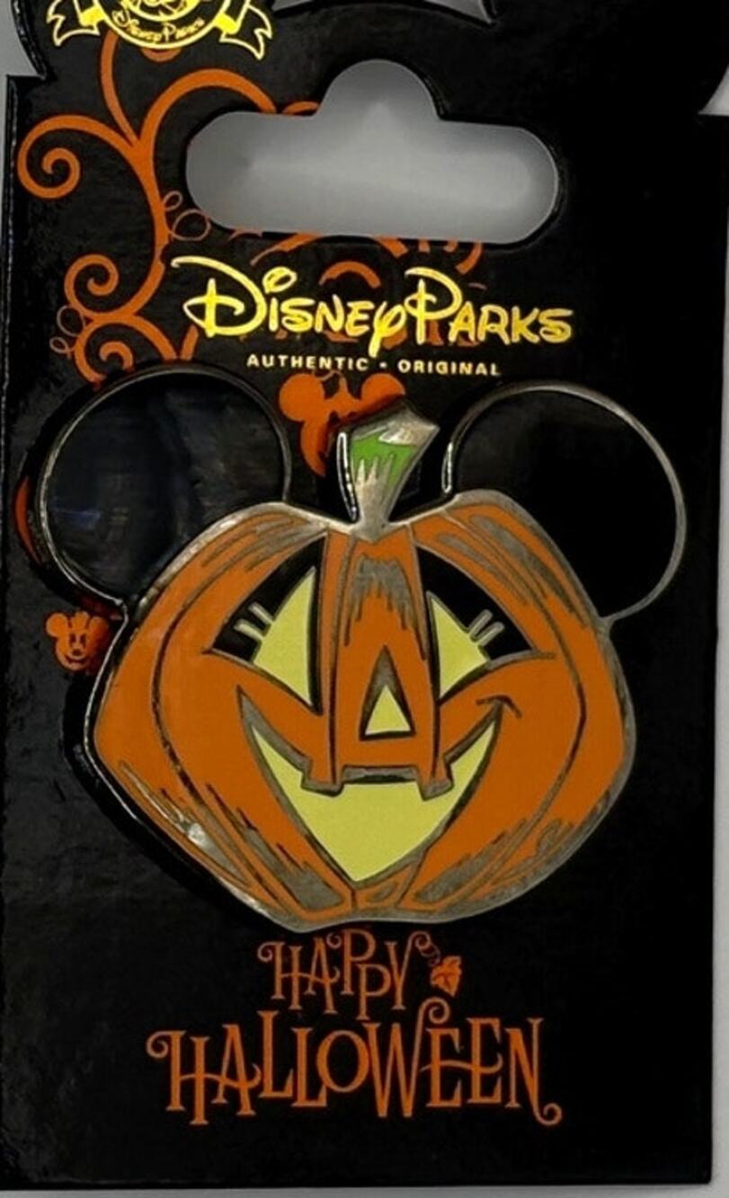 Disney Parks Mickey Pumpkin Jack O Lantern Happy Halloween Pin 2017 NWT